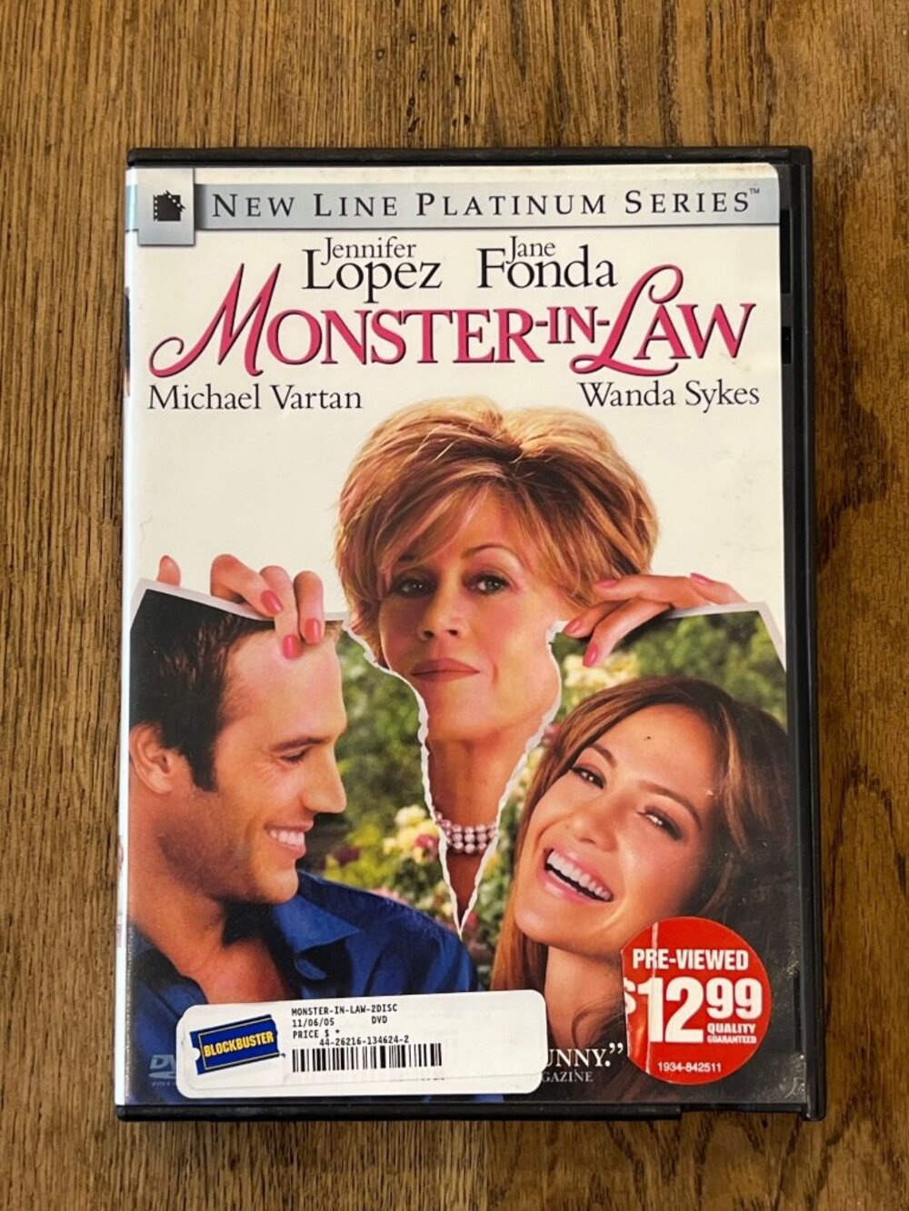 Monster-In-Law 2005 Movie DVD Platinum Series Jennifer Lopez Jane Fonda Rom-Com